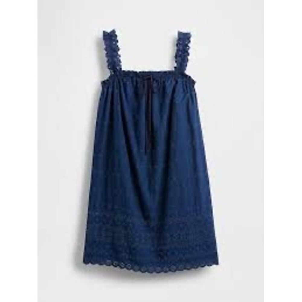 Gap x Doen Eyelet Cami Top Navy Blue XS New With Tags